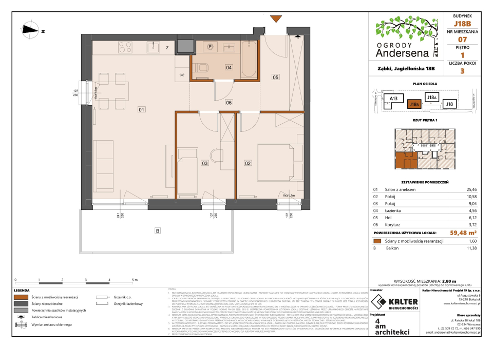 Plan mieszkania Mieszkanie J18B.07