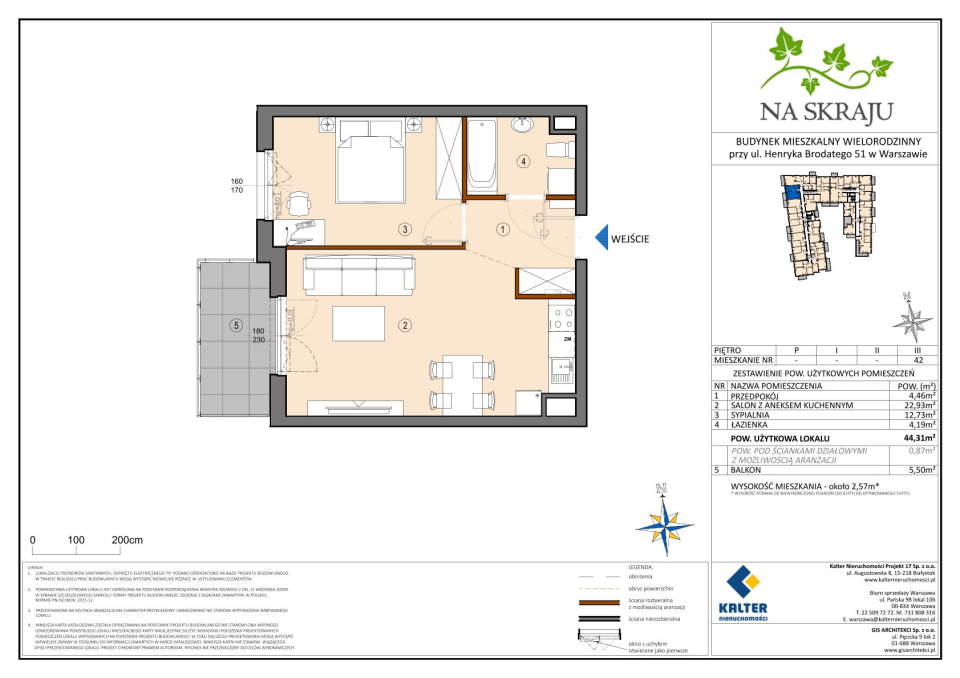Plan mieszkania MIESZKANIE 42